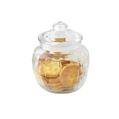ACE Kris GLASS STORAGE JAR 650 Ml Stoples CLEAR