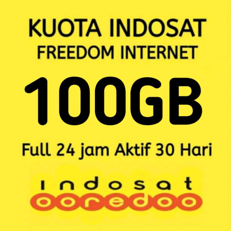 PAKET DATA INDOSAT 100GB FULL 24 JAM