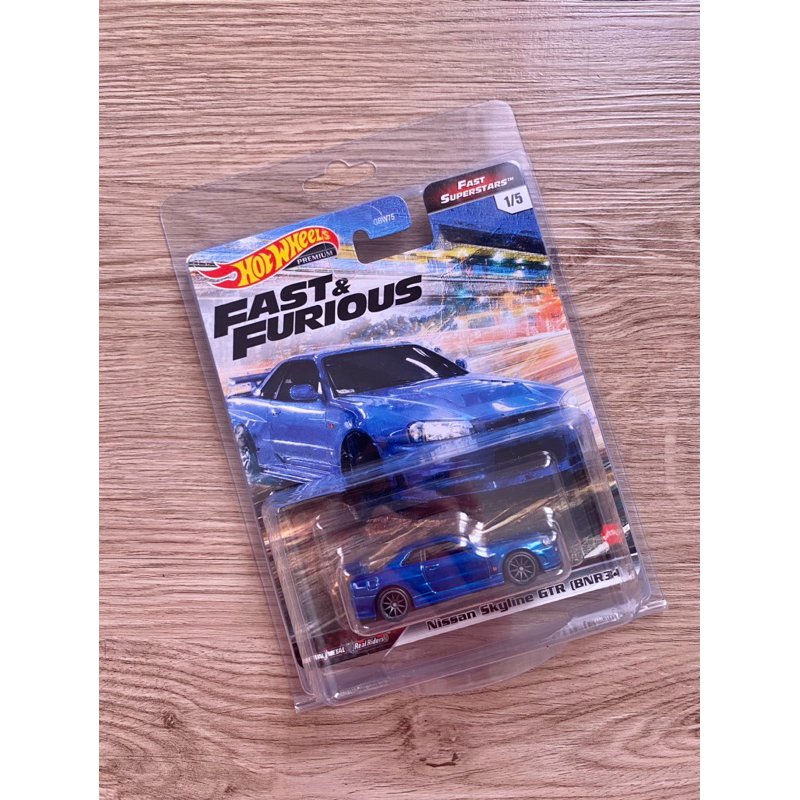Hotwheels Premium - Nissan Skyline GT-R (BNR34) Superstar (Fast & Furious Edition)