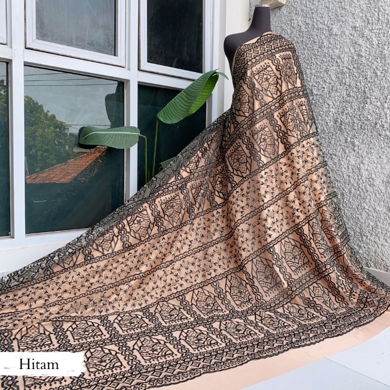Tile Bordir Tanpa Mutiara & Glitter Harga Persetengah Meter