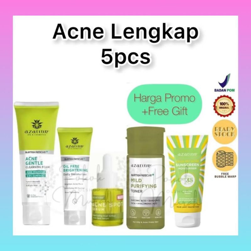 Azarine Paket Acne with Sunscreen isi 5