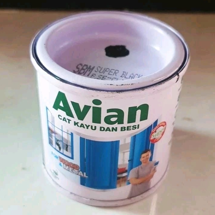 Cat Kayu Dan Besi Avian Warna Hitam Dof/Dop Isi 100cc