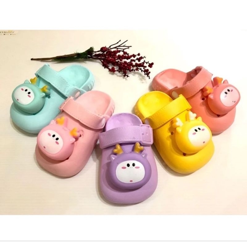 OD Sandal Selop Anak Laki laki dan Perempuan Karakter Rusa Import Sandal Bunyi CitCitCit Bahan Empuk