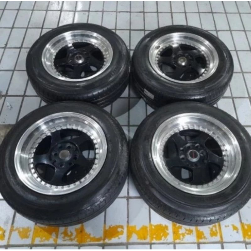 VELG MOBIL SEKEN CELONG BRAVE R15X7/8 PCD 8X100/114 + BAN 185 65 16 DUNLOP