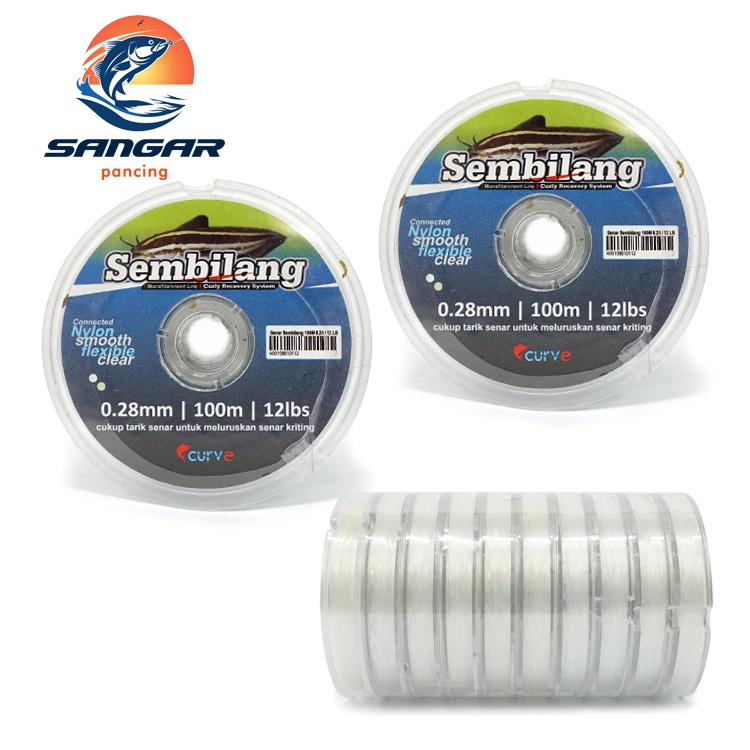 Senar Curve Sembilang Monofilament 100 Meter Anti Keriting