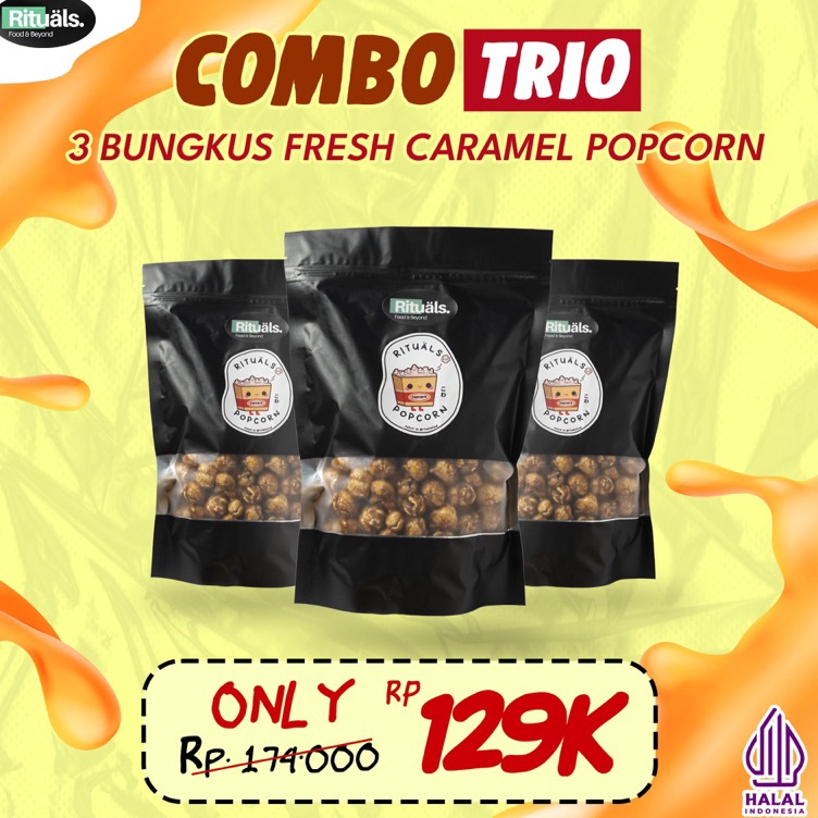 

Penawaran Terbaik Combo Trio 3 Bungkus Rituals Popcorn Caramel Large Homemade by Willy Kun