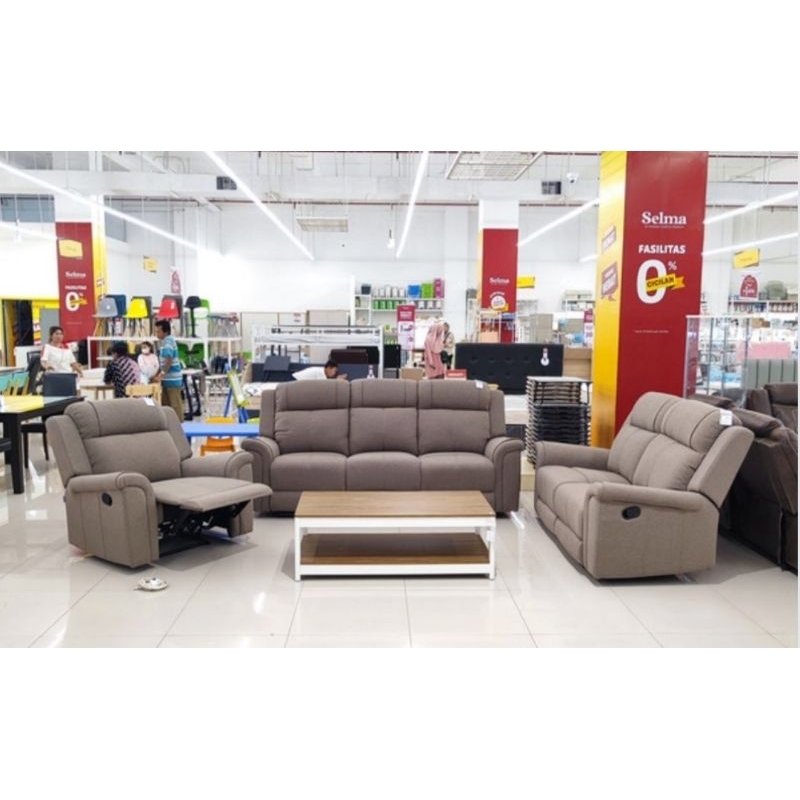 Sofa Informa set Selma Lorian Sofa set 3+2+1 Seater Sofa Tamu Sofa Recliner Relax sofa santai