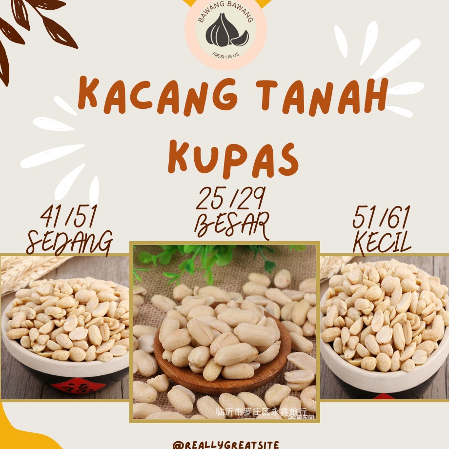 

Super deal Kacang Tanah Kupas Bersih Import 1 KG kualitas premium HSD