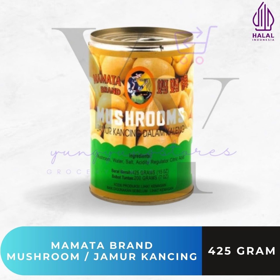 

Paling Laris Jamur Kaleng Mamata Brand Mushroom 425 Gram