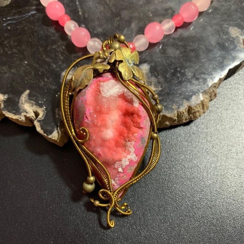 Kalung Druzy / Druzy Necklace / Kalung Batu / Aksesoris Batu