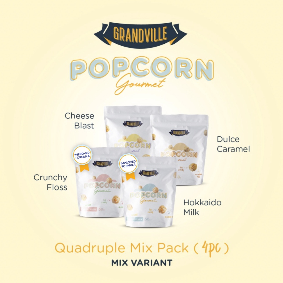 

Murmer 4Pc Grandville Popcorn Gourmet Pack All Variant