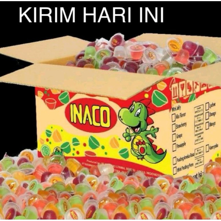 

Cuma hari ini SURABAYA JELLY INACO FREE BUBLE WRAP inaco 1kg99gr isi antara 6365pcs exp 225