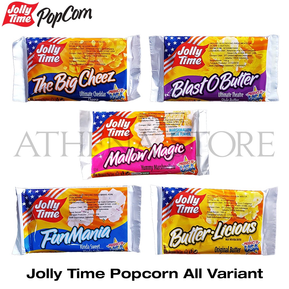 

Pasti Bisaa Popcorn Jolly Time Original Product of USA All Variants