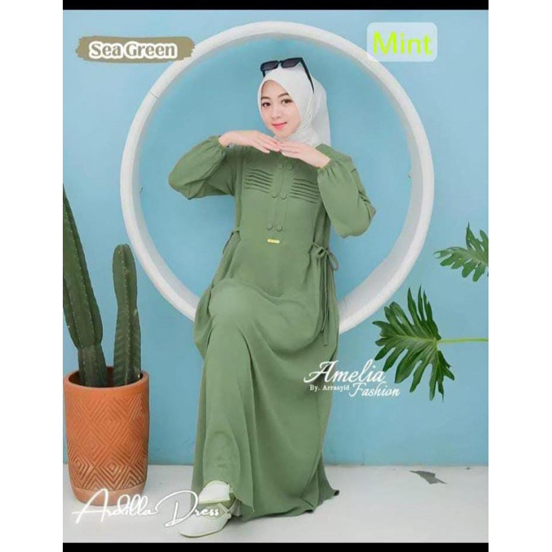 gamis amelia jumbo ld 110 bahan crinkle