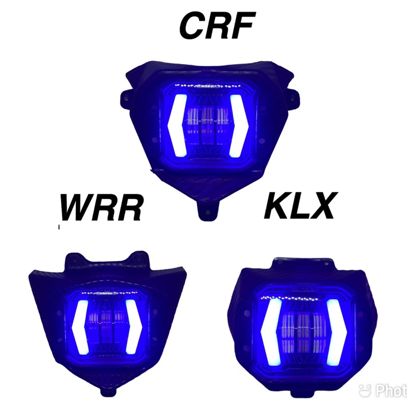 Reflektor LED carbon CRF150 KLX150 KEDOK LAMPU DEPAN CRF CARBON SET LAMPU