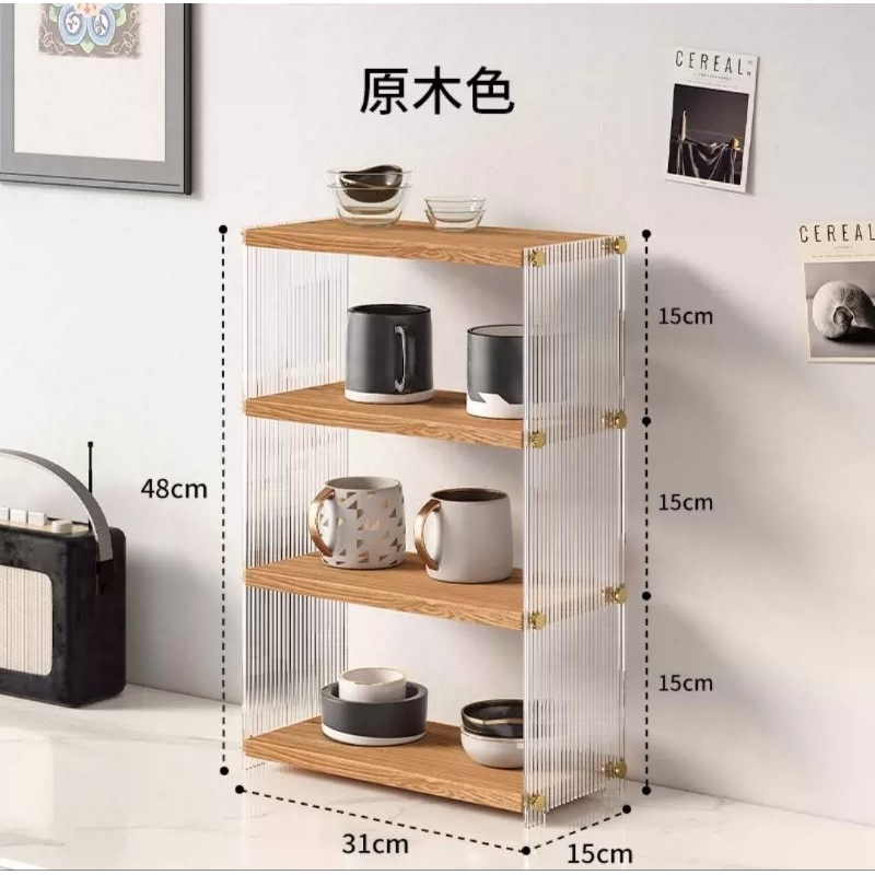 Rak storage Penyimpanan Rak Akrilik Rak Serbaguna gaya korea