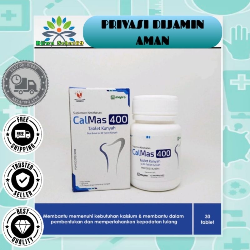 CALMAS 400 Tablet Kunyah isi 30 || Kalsium Peninggi Badan Anak
