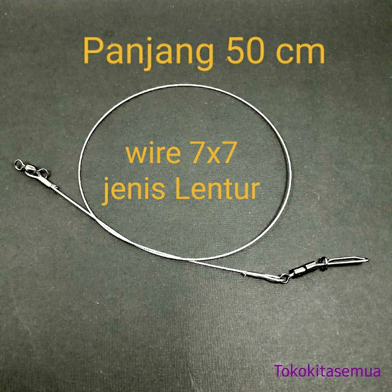 Senar Pancing Kawat Wire Seling 7x7 Lentur 100 Lb