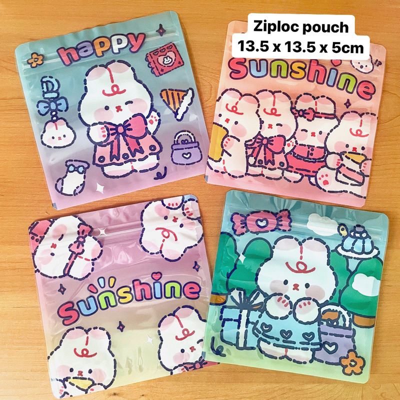 

Korean Rabbit Ziploc Resealable Mini Plastic Pouch 13.5 x 5cm / Plastik klip impor waterproof cute / Kemasan packaging hampers snack cookies aksesories perhiasan permen candy