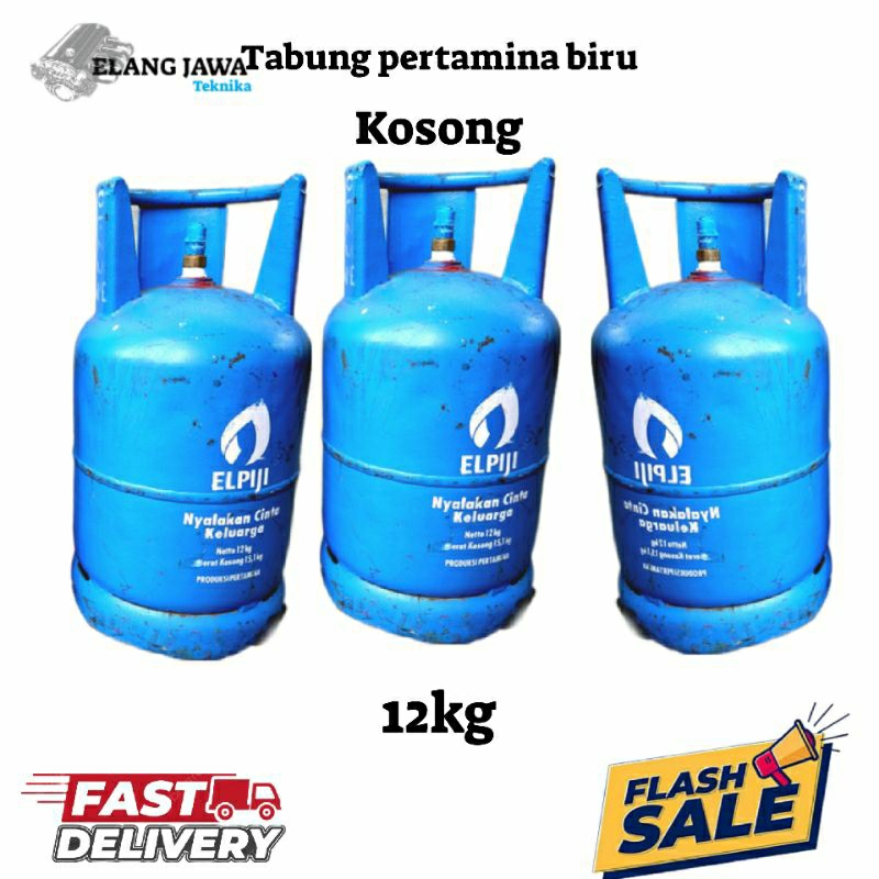 tabung gas elpiji kompor 12KG/Pertamina biru 12kg kosongan pengiriman Hanya bisa pakek JNE/JTR