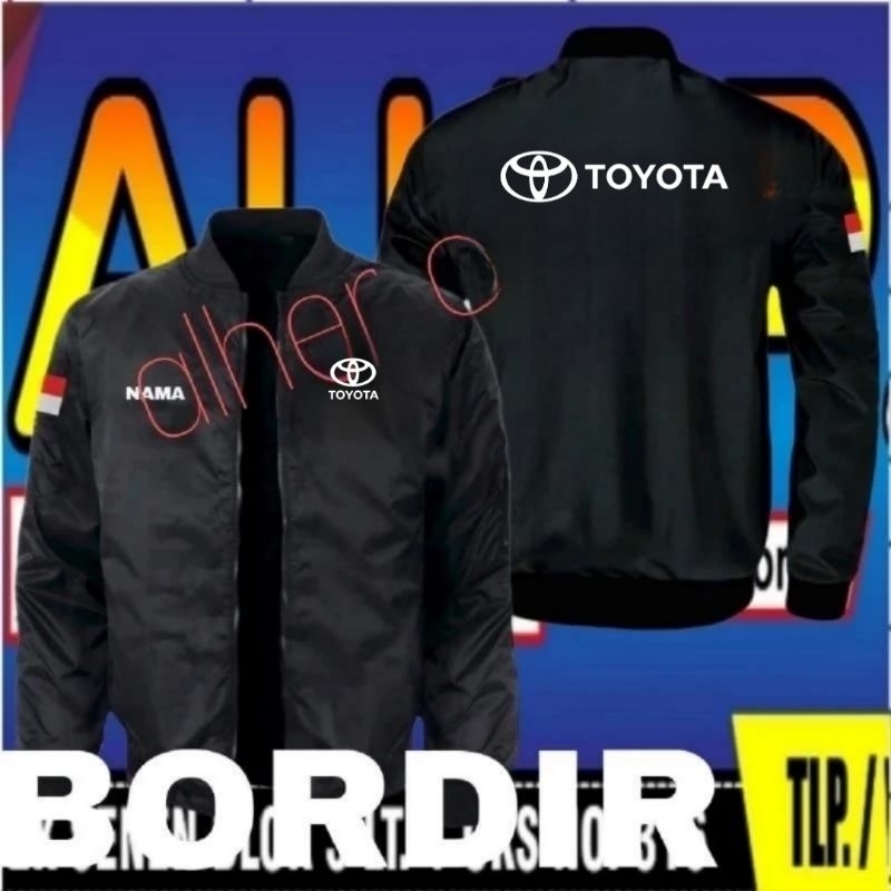 bordir gratis nama jaket Toyota jaket bomber Toyota Jaket kerja Toyota Jaket bordir Toyota