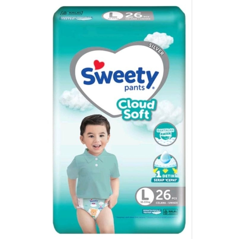 Sweety Silver Pants L26 / Sweety Silver Murah / Popok Sweety / L26 / Sweety Murah