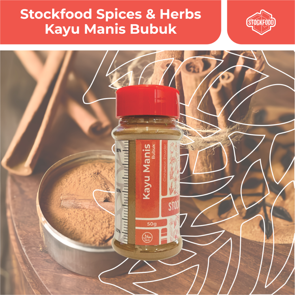 

Kayu Manis Bubuk / Cinnamon Powder - Stockfood Spices & Herbs Bottle Pack (netto:50 g)