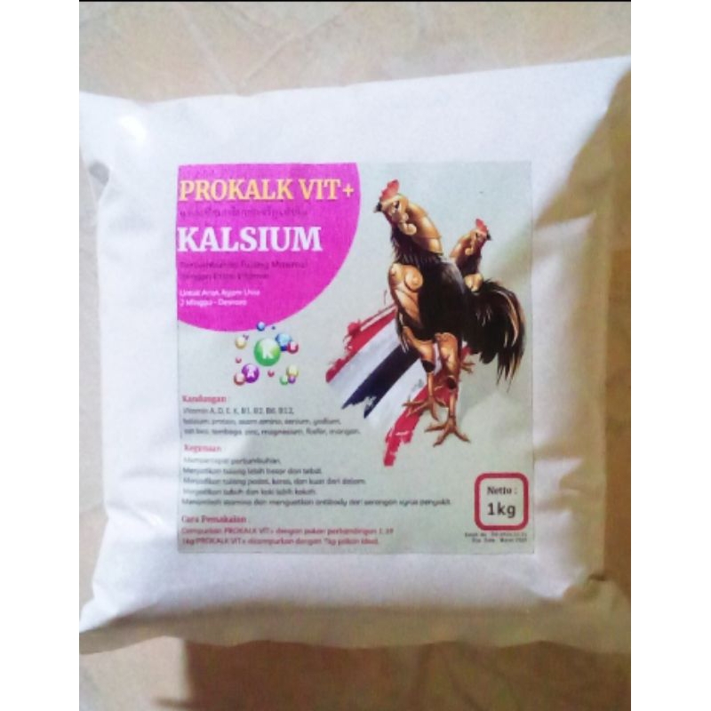 Prokalk Vit + Kalsium Ayam Bangkok Suplemen Ayam Laga 1 Kg