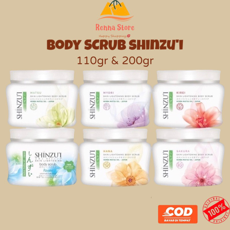2pcs SHINZUI Body Scrub Skin Lightening 110gr 200gr - Lulur
