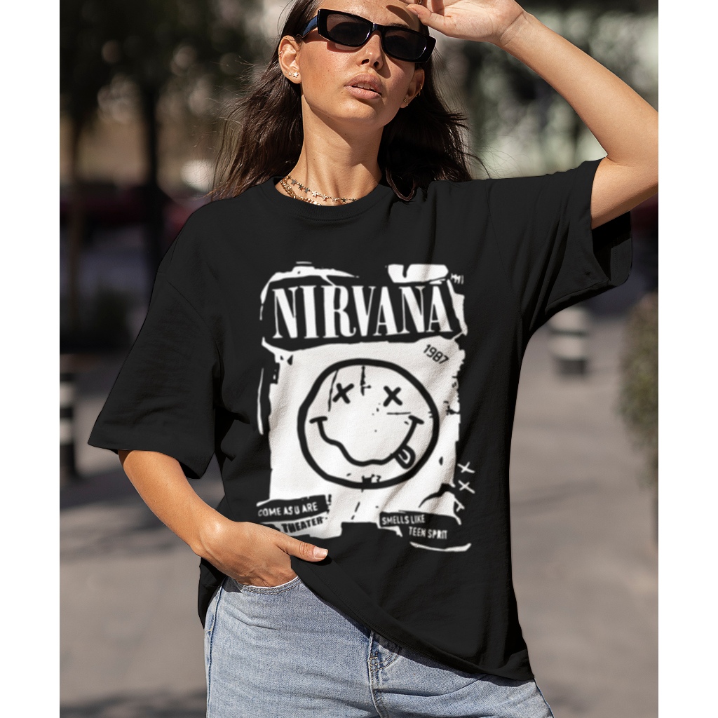 NIRVANA Kaos Cowok NIRVANA T-Shirt Kaos NIRVANA Kaos Cewek Kaos Distro Kaos Band Kaos Musik
