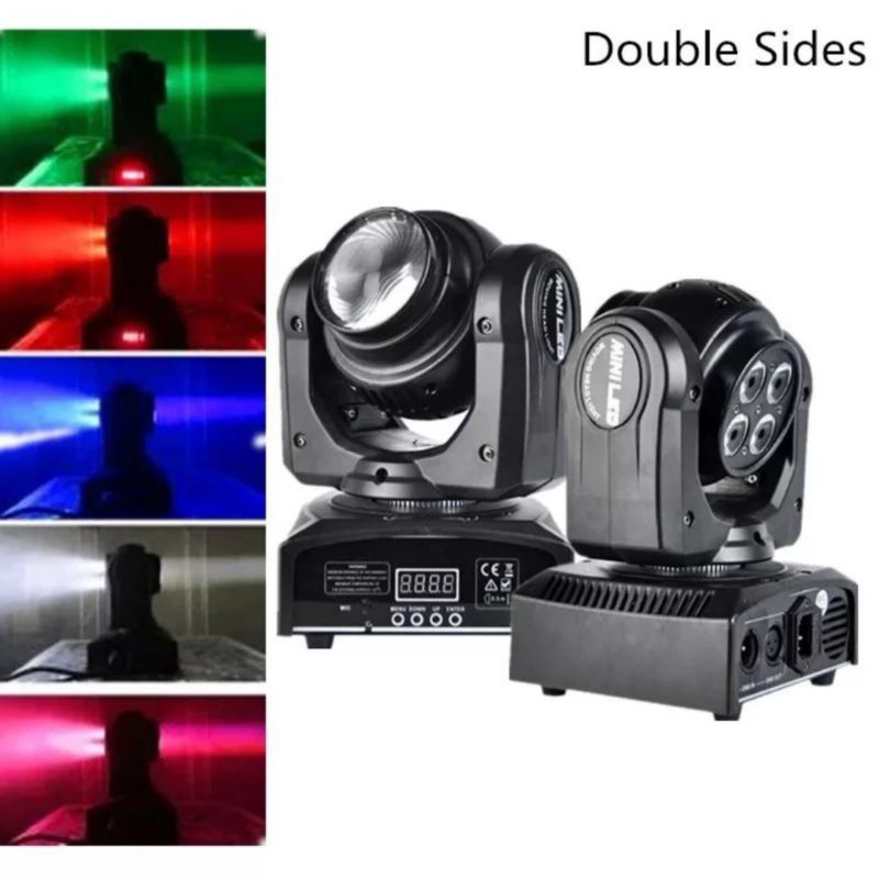 Moving head double face LED MINI moving head light dmx 80w RGBW 4in1 beam wash spot disco dj