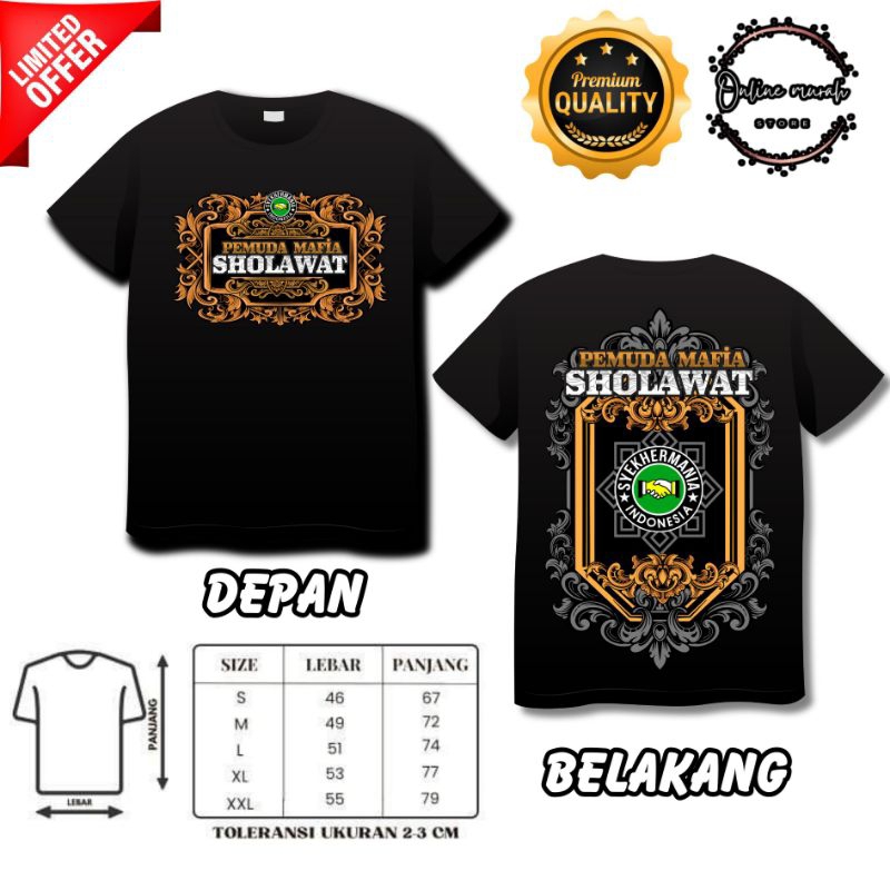 Om Store | Kaos Pemuda Pecinta Sholawat | Kaos Sholawat | Kaos Santri