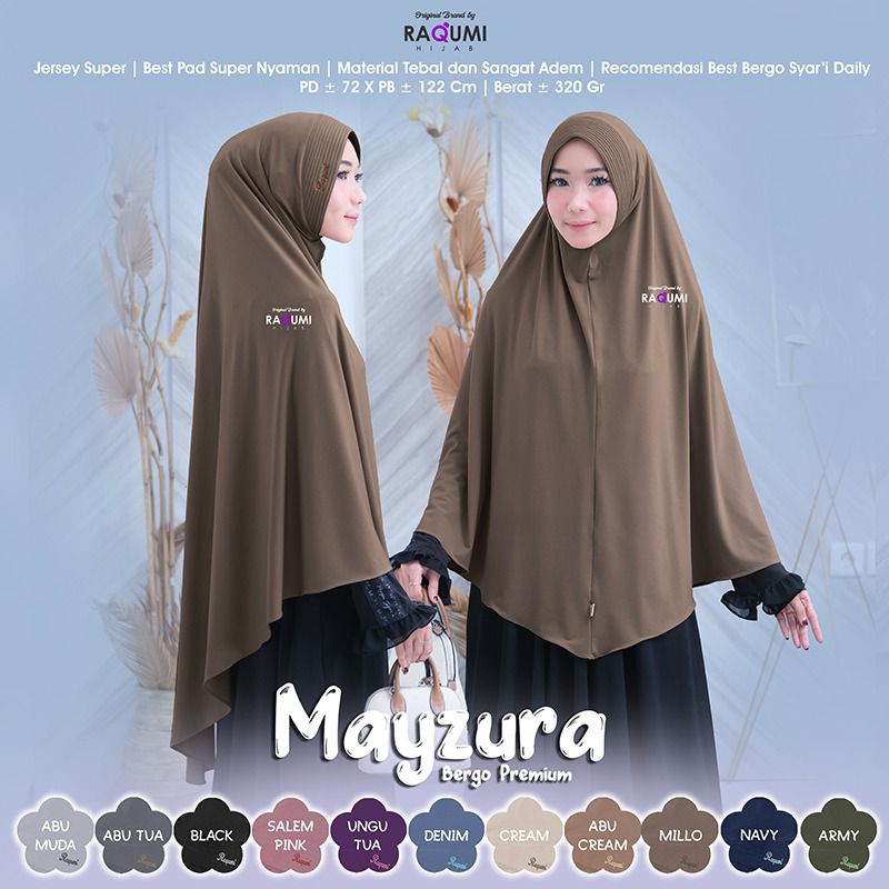 Mayzura bergo khimar by Raqumi  //hijab instan // hijab ceruty// hijab syari ❤️