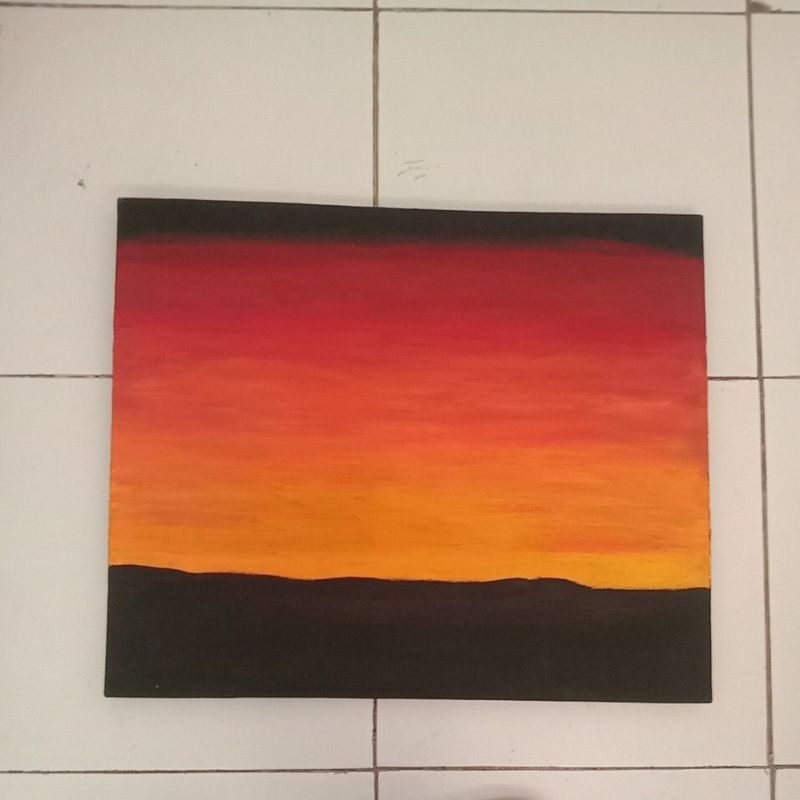 Lukisan Pemandangan Sunset