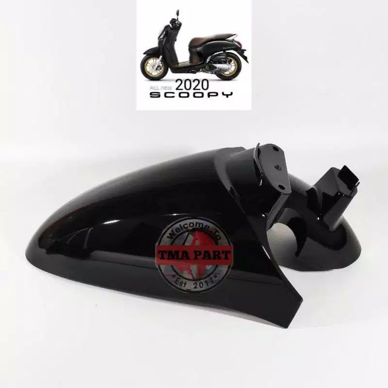 Spakbor Depan Hitam Glossy Prestige Honda Scoopy eSP 2021 2022 Prestige