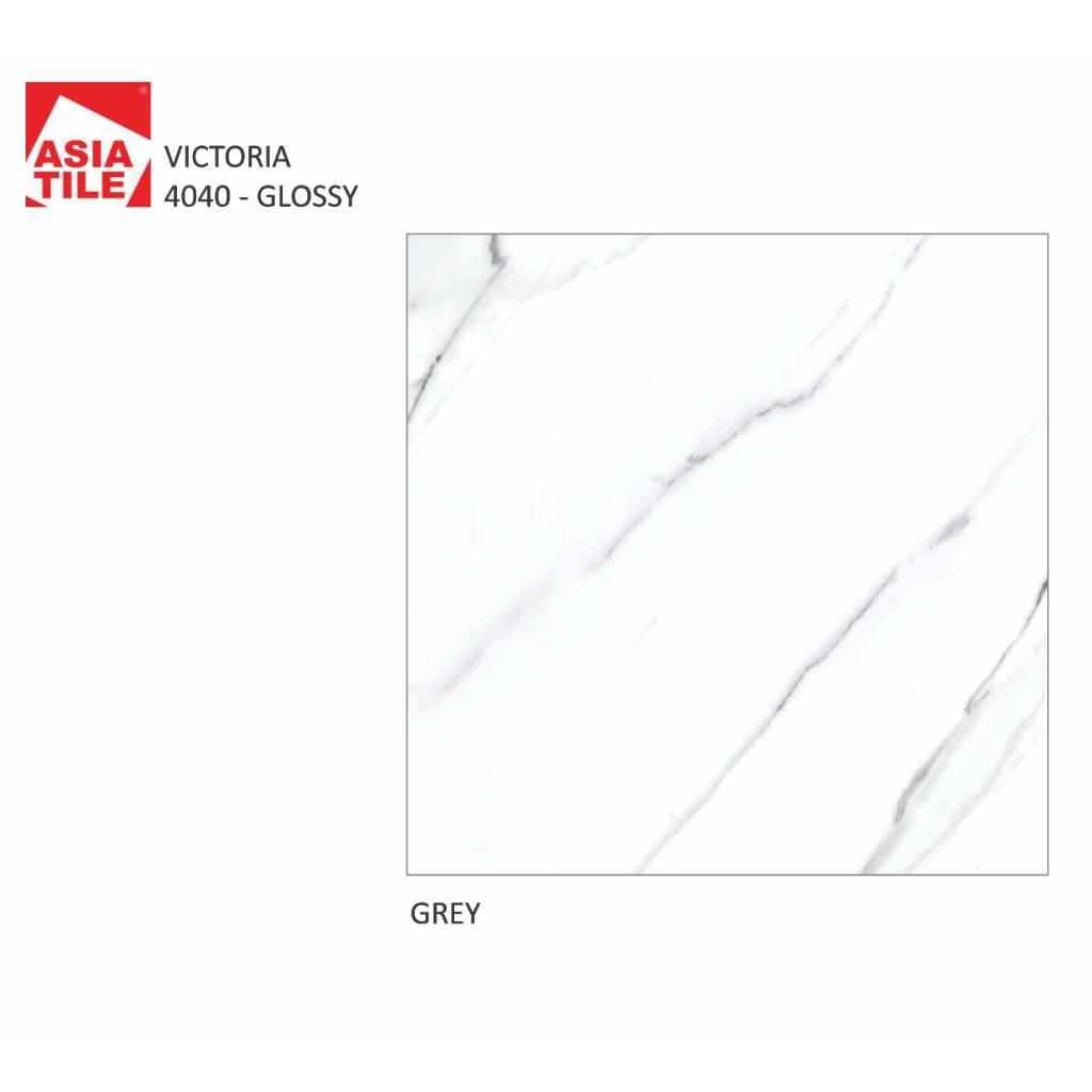 Keramik Lantai Asia Tile Victoria Grey 40x40 cm