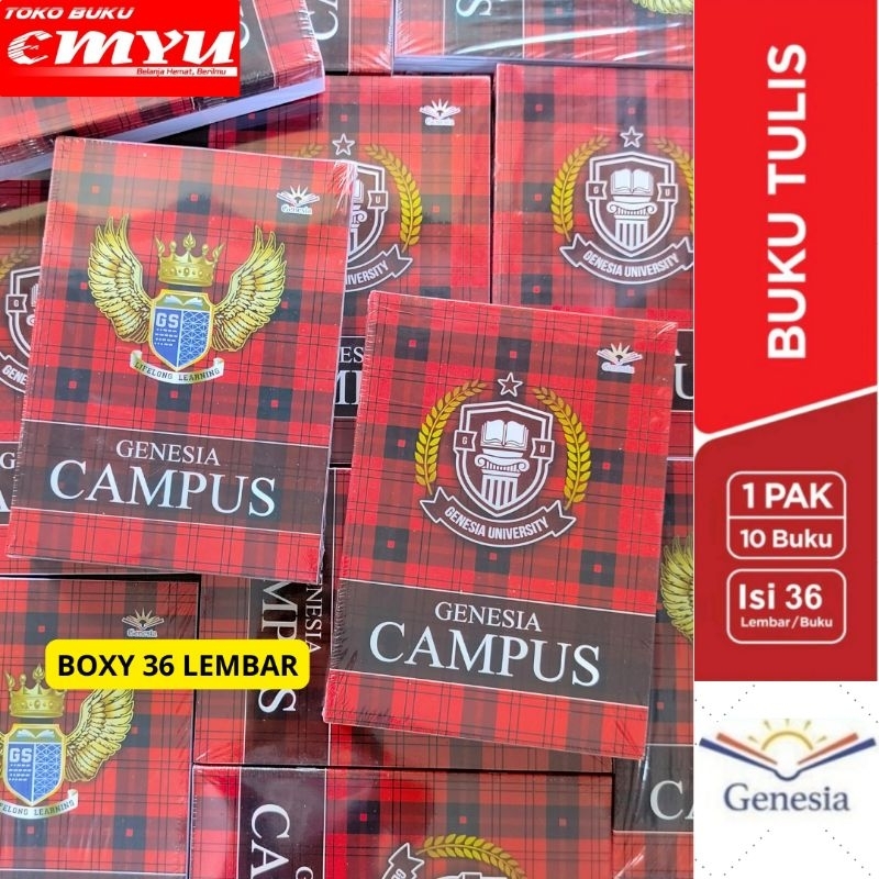 

GROSIR Buku Tulis Boxy Campus Genesia 36lbr