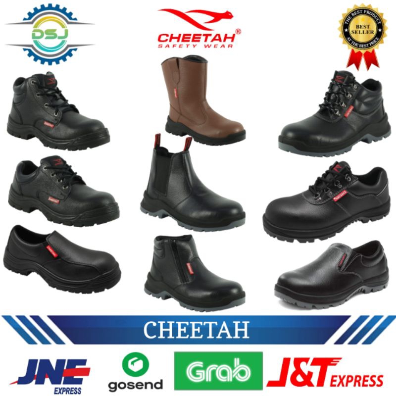 Sepatu Safety Cheetah / Safety Shoes Cheetah Original (UJUNG BESI)