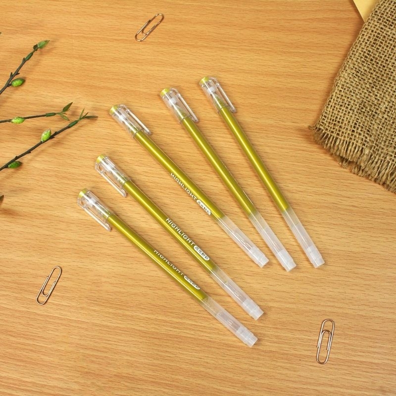 pulpen gliter warna emas dan silfer 1 pcs  murah grosir