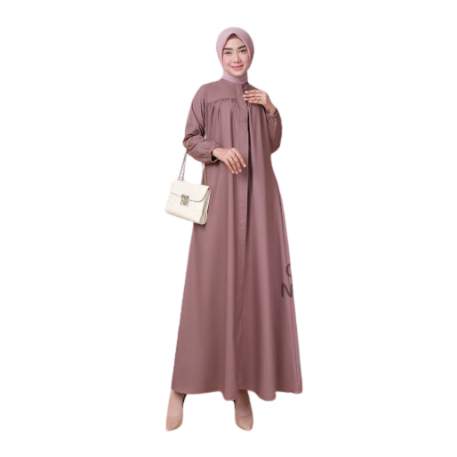 Gamis Polos Laura Bahan katun Toyobo