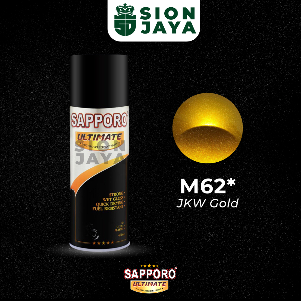 Pilox / Pylox / Cat Semprot Sapporo Ultimate Metallic Gold/Emas Metalik M62 JKW Gold