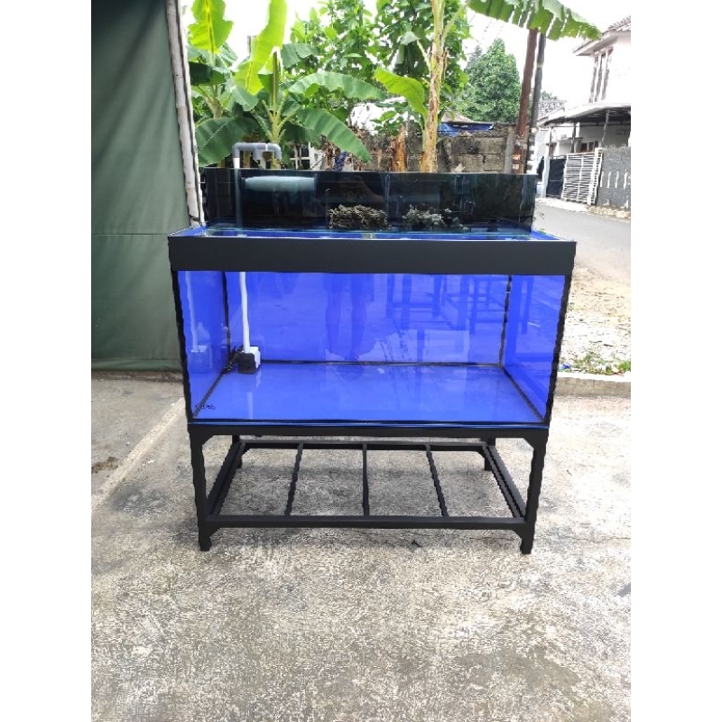 Aquarium fullset 120x60x60 10mm rak holo ceper