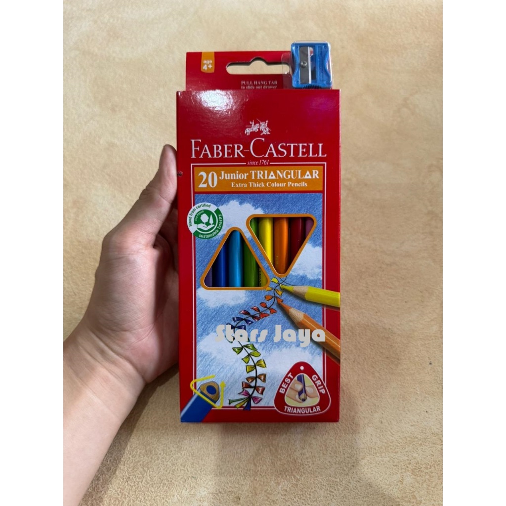 

Pensil warna ergonomis / Pensil warna Triangular Faber Castell