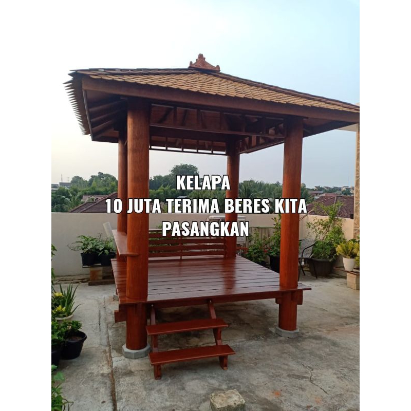 gazebo murah / gazebo Jepara / gazebo terima terpasang / saung gazebo taman / saung