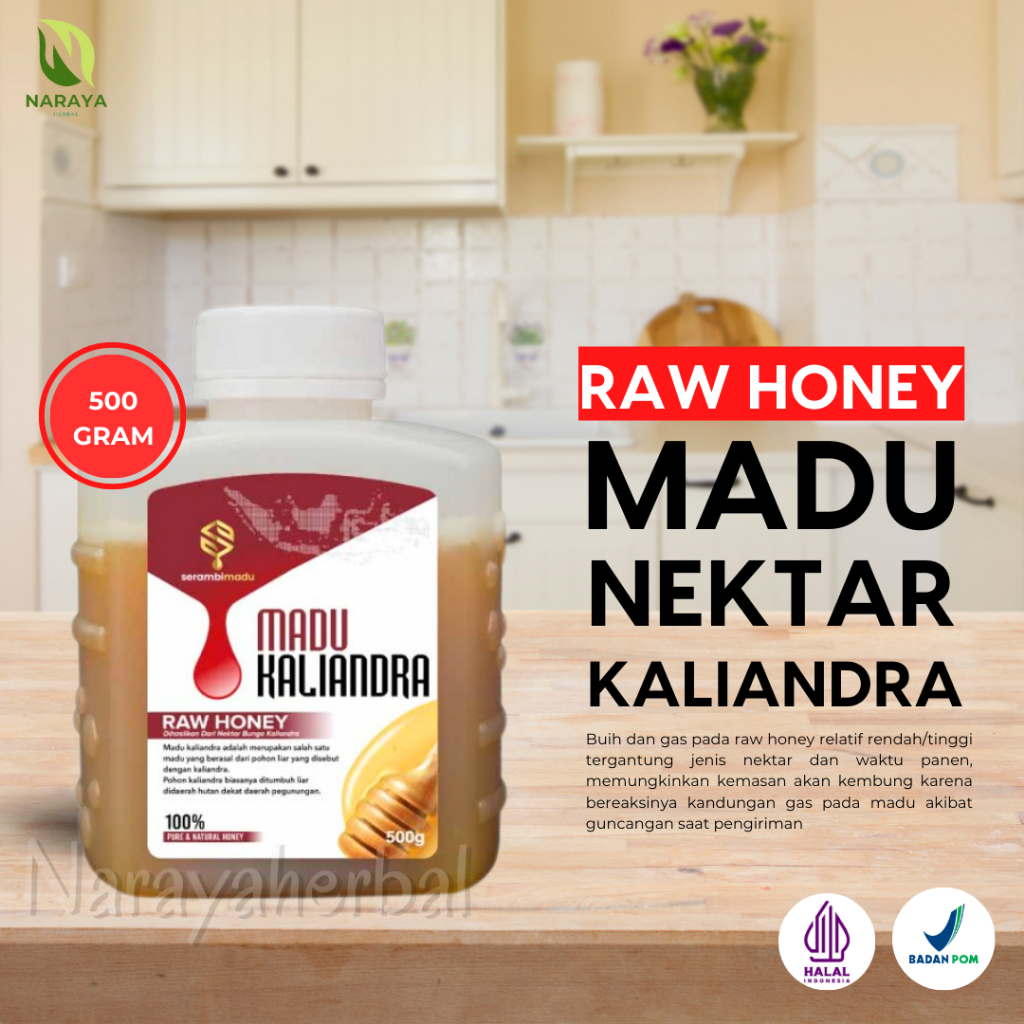 

Madu Murni RAW HONEY - Madu Asli Nektar Kaliandra 500gram