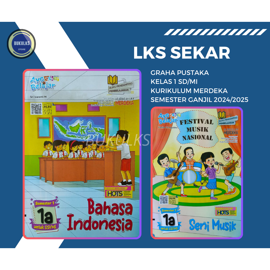 Buku LKS SEKAR GRAHA PUSTAKA SD/MI Kelas 1 Merdeka Ganjil 2024/2025