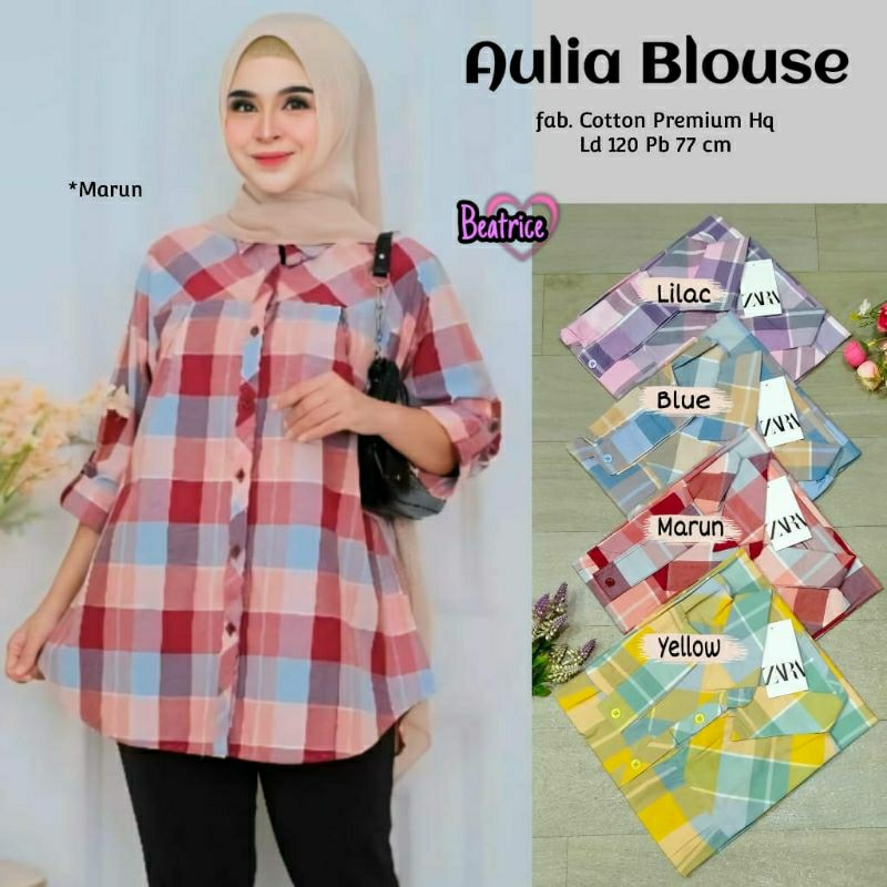 ATASAN WANITA AULIA JUMBO BLUS BAHAN ADEM