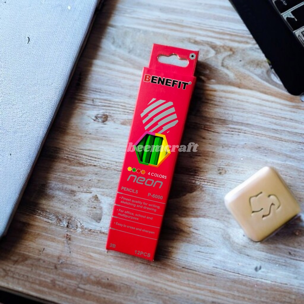 

pensil 2B BENEFIT NEON P-6000/ 4 WARNA
