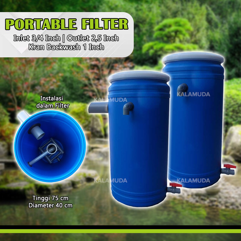 FILTER PORTABLE / FILTER TONG 100 LITER | KOLAM IKAN KOI