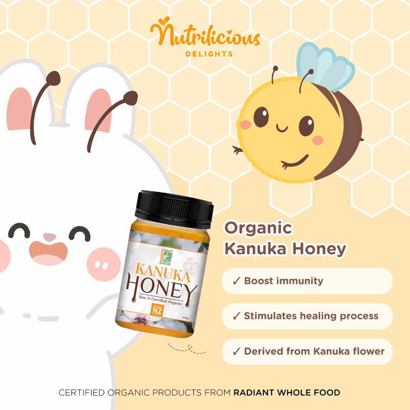 

Organic Raw Kanuka Honey Radiant 500 Gram Madu Organik